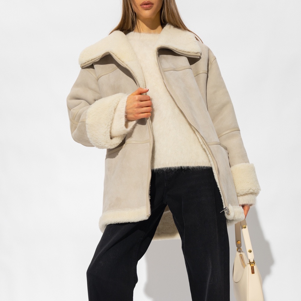NWT Toteme Paneled Shearling Jacket